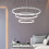 Living And Home (20+40+60cm, Cool White) Modern Hanging LED Ceiling Light Chandelier Lamp 4