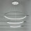 Living And Home (20+40+60cm, Cool White) Modern Hanging LED Ceiling Light Chandelier Lamp 6