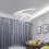 Living And Home (20+40+60cm, Cool White) Modern Hanging LED Ceiling Light Chandelier Lamp 2
