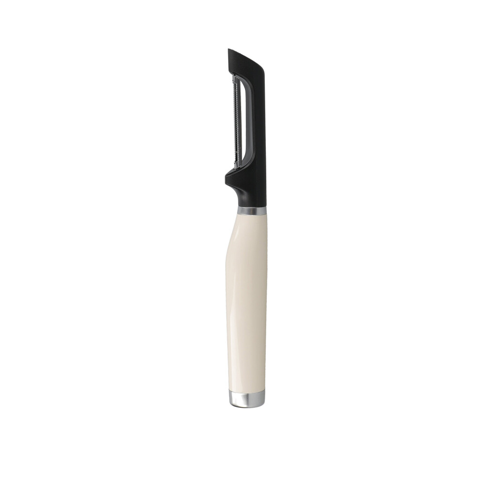 KitchenAid Euro Peeler, Stainless Steel Swivel Peeler for Fruit and Vegetables  Almond Cream