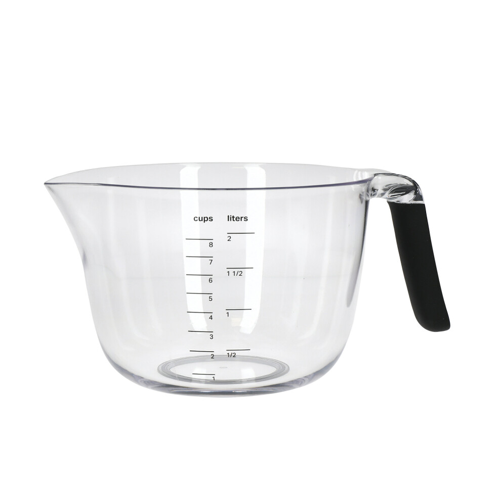 KitchenAid Mixing and Measuring Bowl with Handle, 8-Cup (2 Litre) Capacity, Dishwasher Safe - Black