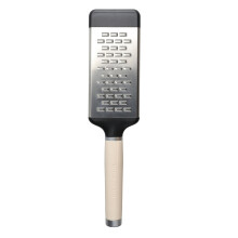 KitchenAid Etched Cheese Grater, Stainless Steel Two-Way Paddle Medium Grater Almond Cream