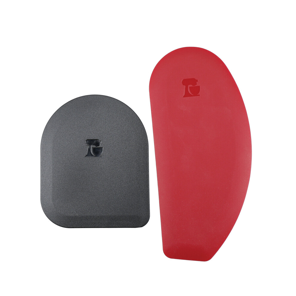 KitchenAid 2 Piece Pot Scraper and Silicone Bowl Scraper Set  Empire Red / Onyx Black