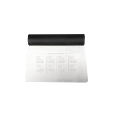 KitchenAid Stainless Steel All-Purpose Scraper, Dishwasher Safe Dough Cutter and Scraper Black