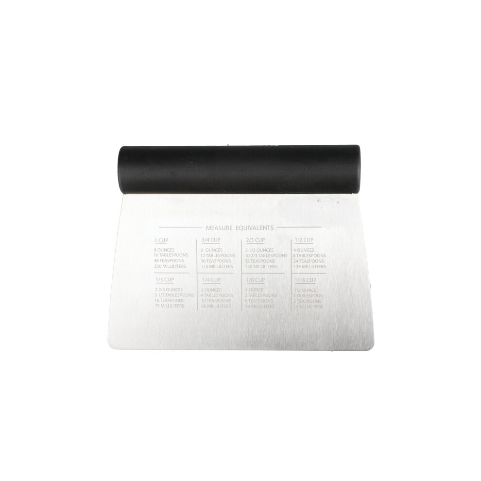 KitchenAid Stainless Steel All-Purpose Scraper, Dishwasher Safe Dough Cutter and Scraper  Black