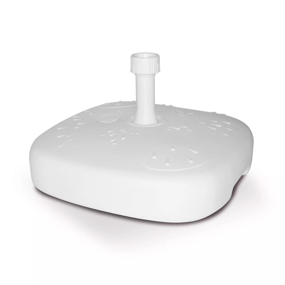 Urbn Living (Square With Round Corners 18L) 14L 18L 20L Plastic Stand Shade Parasol Base White