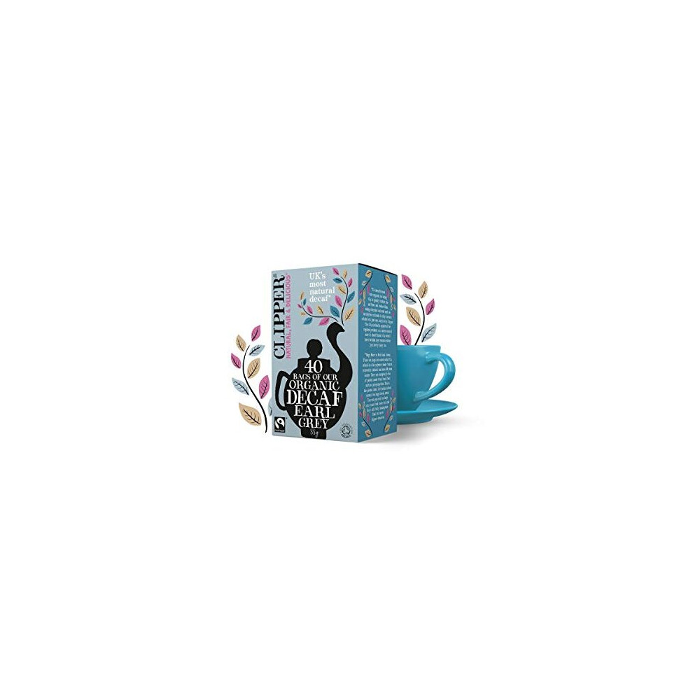 Clipper Organic Fair Trade Decaf Earl Tea 40 Bags Grey