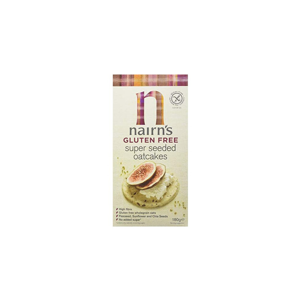 Nairns Gluten Free Super Seeded Oatcake 180G(Pack Of 8)
