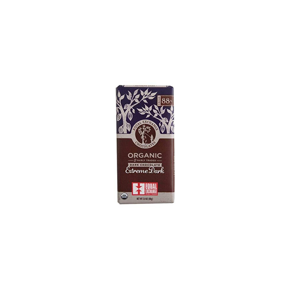 Equal Exchange Organic 88% Extreme Dark Chocolate 80g (Pack of 14)