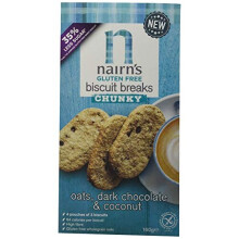 Nairns Chunky Biscuit Breaks - Dark Choc & Coconut 160g (Pack of 6)
