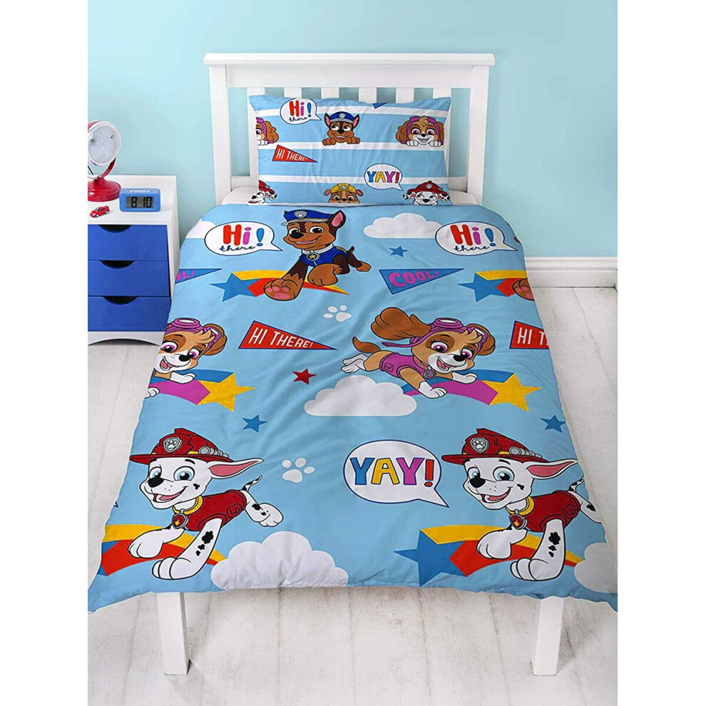 Paw Patrol Cool Single Duvet Cover Set - Rotary Design