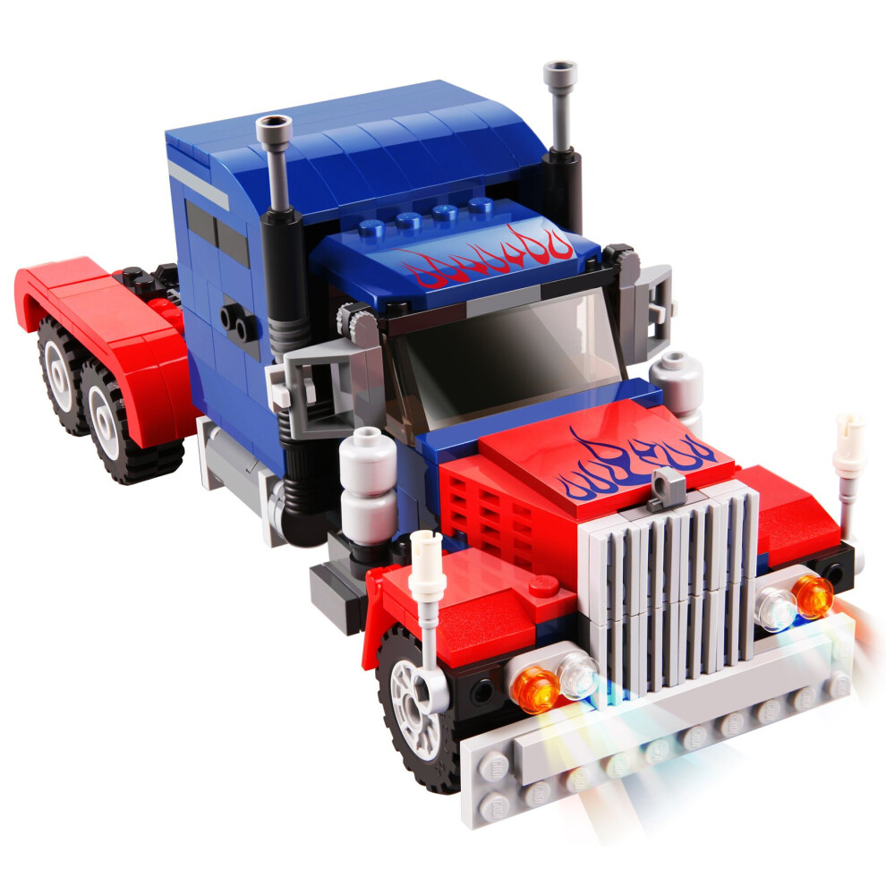 (Transformers Optimus PrimeCar fit for Lego Toys) Transformers Robot Building Construction Toys