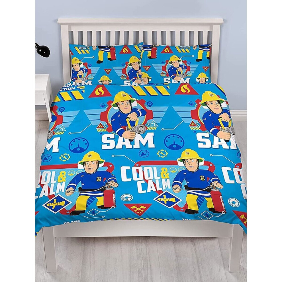 Fireman Sam Cool Double Duvet Cover and Pillowcase Set