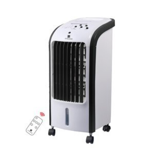 Portable Air Cooler with Humidifier Function 3 Speed Setting and Remote Control 4L- White-Black