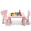 Gymax Children Play Table with 2-Piece Chairs for Eating Drawing Writing 6