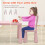 Gymax Children Play Table with 2-Piece Chairs for Eating Drawing Writing 4