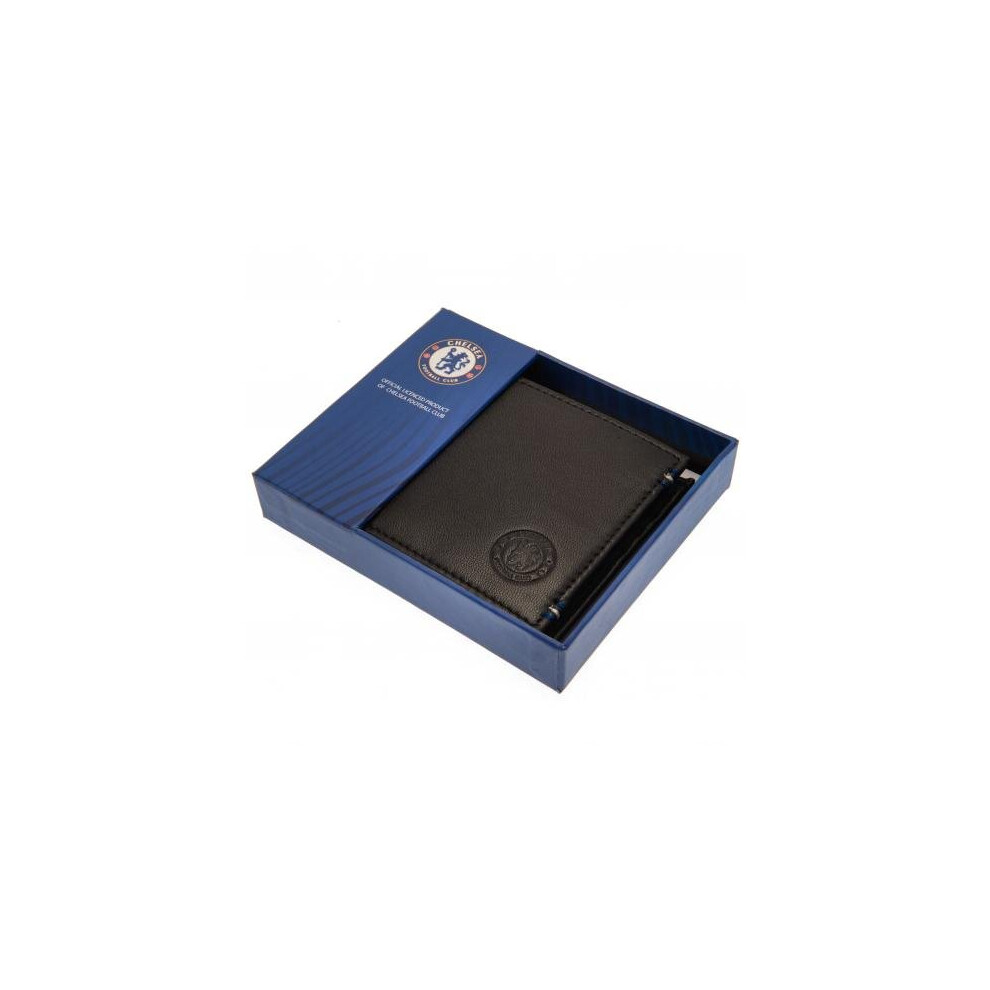 Taylors Football Souvenirs Chelsea Fc Leather Stitched Wallet Blue