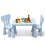 Gymax Children Play Table with 2-Piece Chairs for Eating Drawing Writing 1