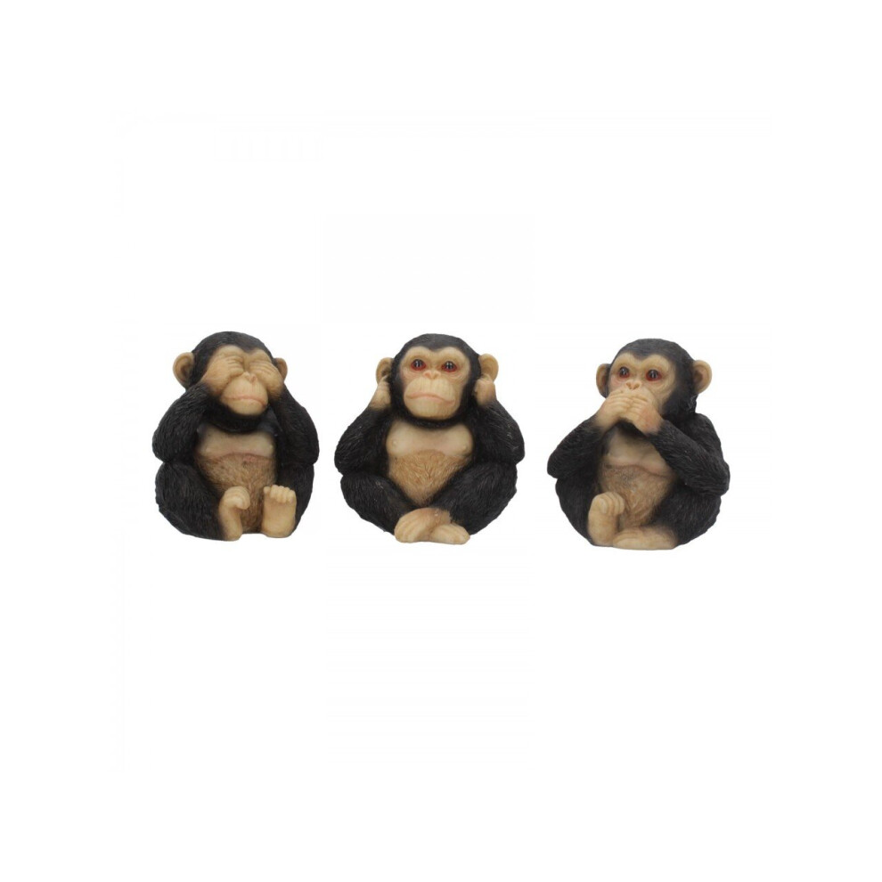 Three Wise Chimps Monkey Statues