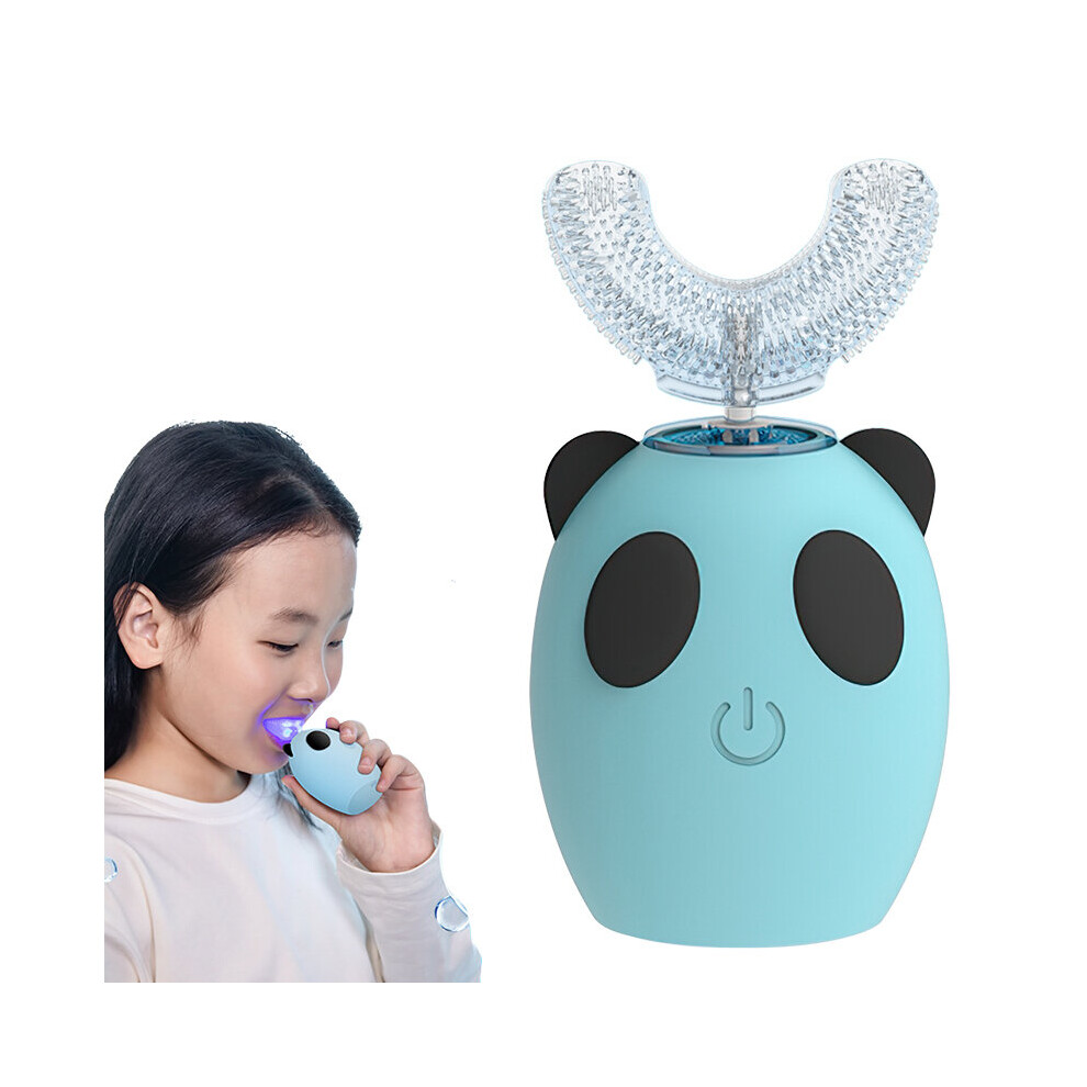 (Blue, Children's Style:50*44*14mm) U Shape 360 Degrees Sonic Electric Toothbrush Kids Rechargeable Children Toddler Teeth Care Waterproof Automatic T-image-OPC-P7VB9ZJ-NEW