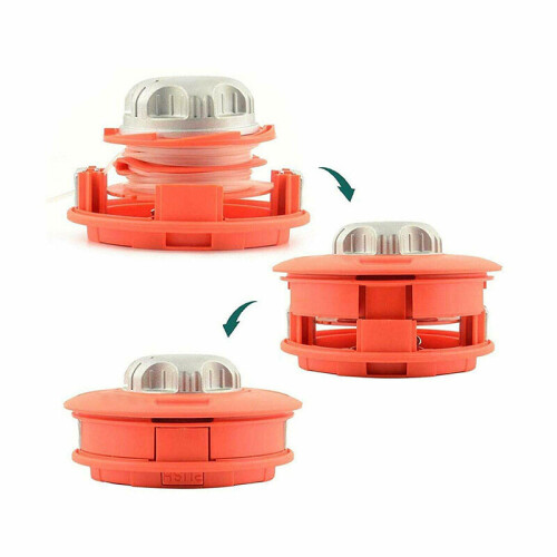 (Orange) Universal Cutter Trimmer Head Strimmer Grass Bump Feed Spool Brush Lawnmower 1