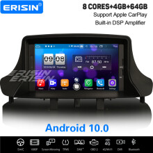 8-Core Android 10.0 Car Stereo CarPlay DSP Bluetooth WiFi DAB+ Sat Nav Renault Megane 3 Fluence