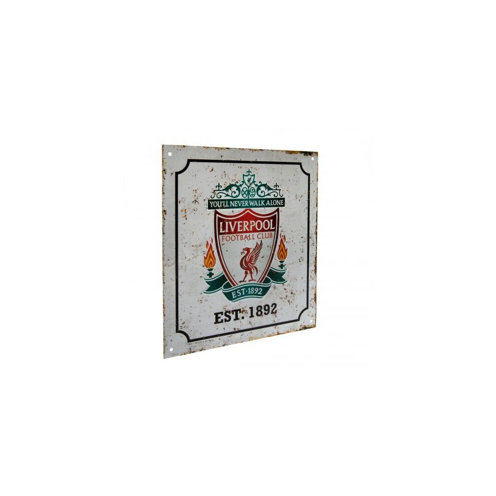 Taylors Football Souvenir Liverpool Fc Retro Logo Sign