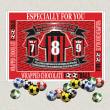 (Chocolate Footballs) Bournemouth Football Shirt Gift Boxed Sweets Available in Vanilla Fudge, Fruit Jellies, Liquorice, Chocolate Footballs And Haribo Mix