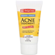 De La Cruz, Acne Behandeling Crème met 10% Zwavel, Maximum Sterkte, 2,6 oz (74 g)