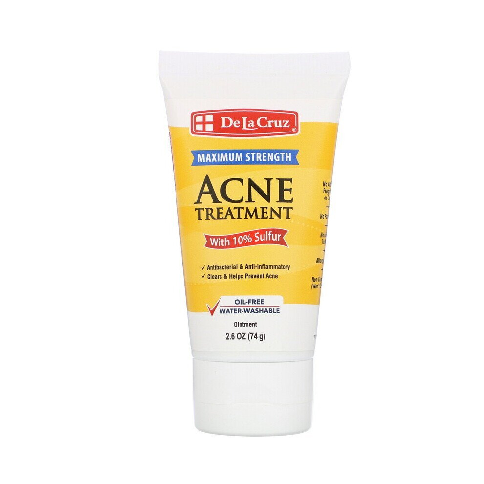 De La Cruz Ointment Acne Treatment with 10% Sulfur Maximum Strength