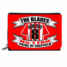 Sheffield United Personalised Football Shirt Canvas Zipped Gift Purse