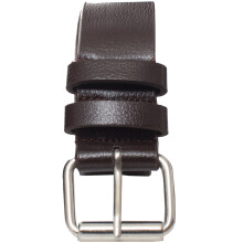 (Brown, 5XL) Kruze New Mens PU Leather Belts Buckle Belt For Jeans Big Tall King Sizes