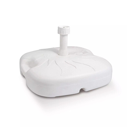 (White) 18L Patio Plastic Stand Shade Parasol Base