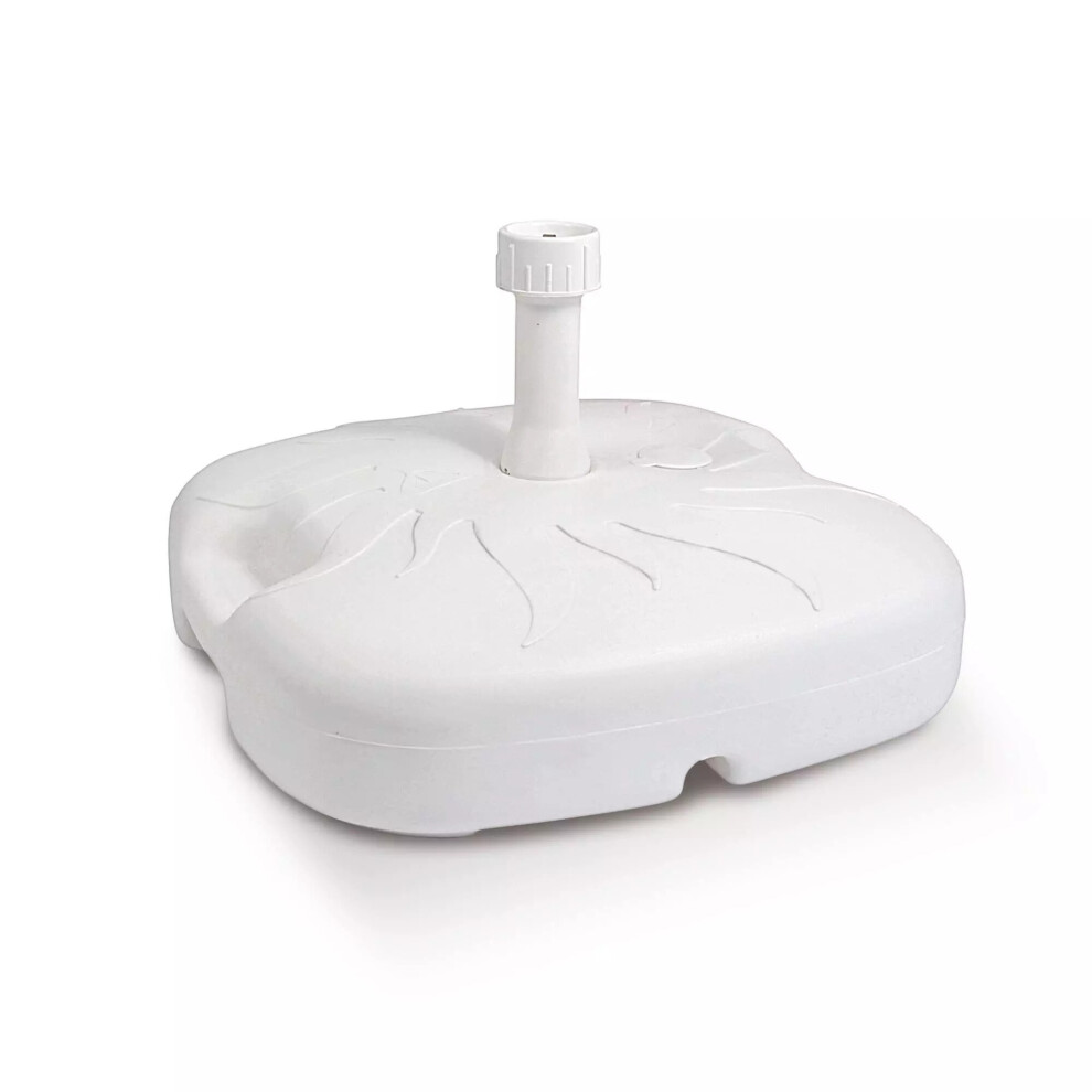 (White) 18L Patio Plastic Stand Shade Parasol Base