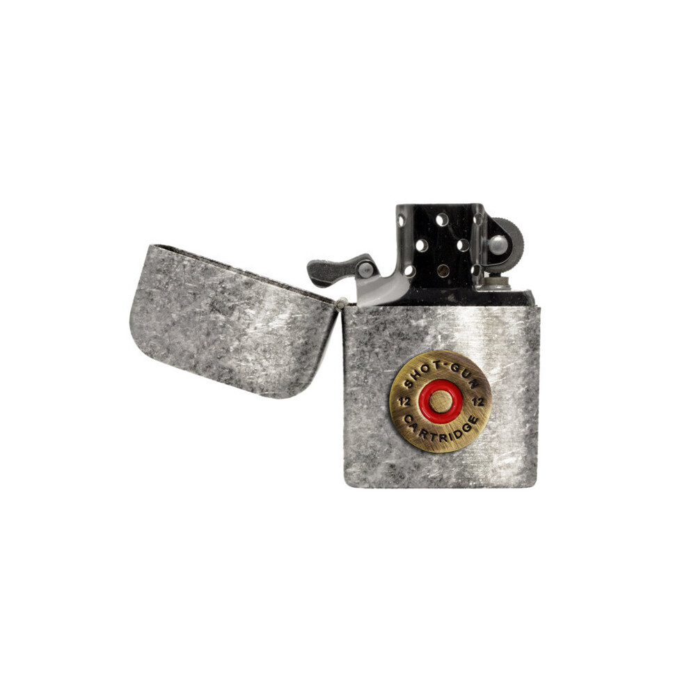 Knight Shotgun Cartridge Antique Effect Stormproof Petrol Lighter