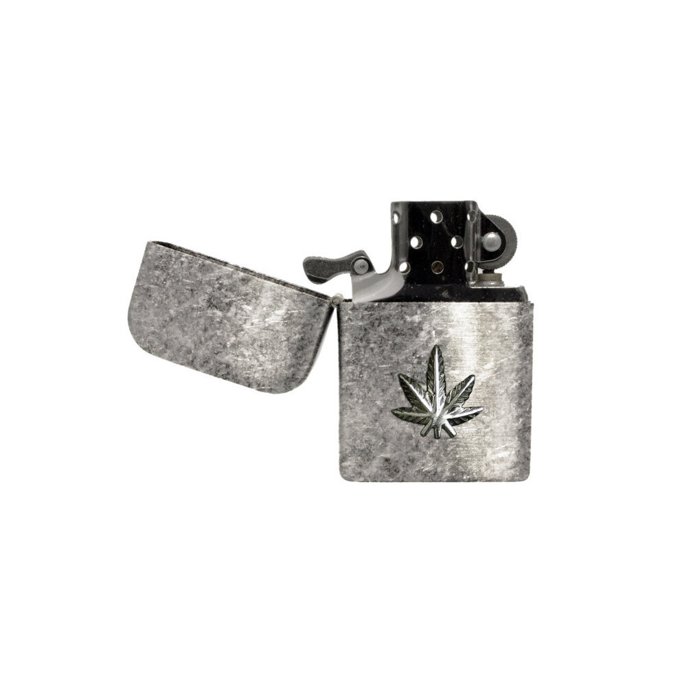 Knight Smoker's Leaf Antique Effect Stormproof Petrol Lighter