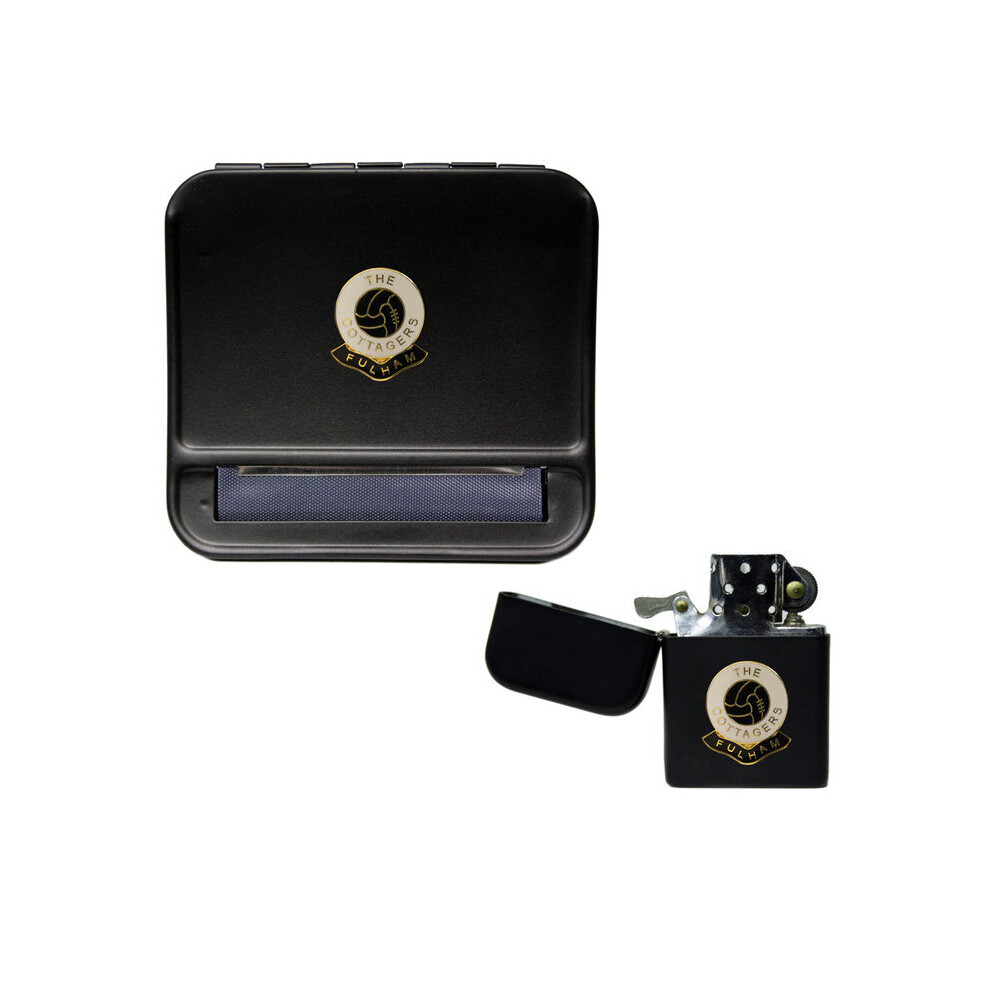 Knight Black Fulham Football Club Cigarette Rolling Machine And Storproof Petrol Lighter