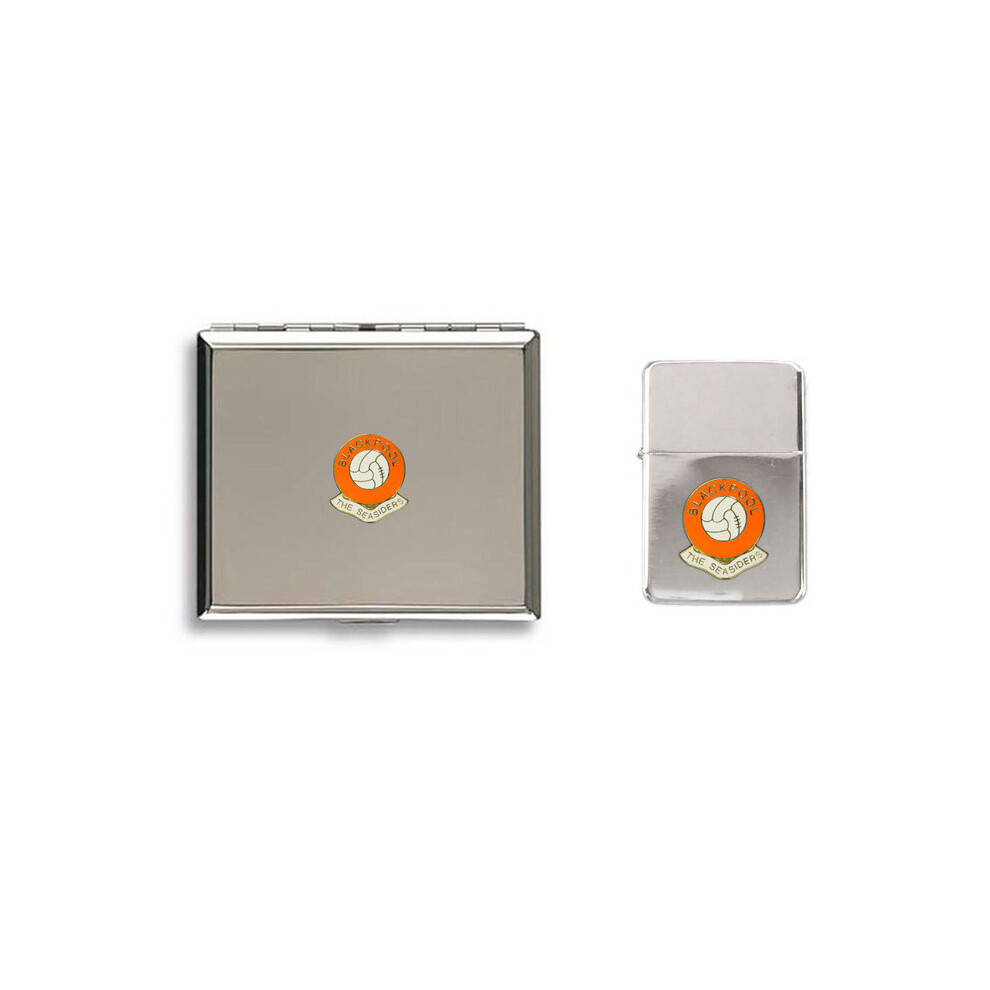 Knight Blackpool Football Club Lighter Cigarette Case Gift Set