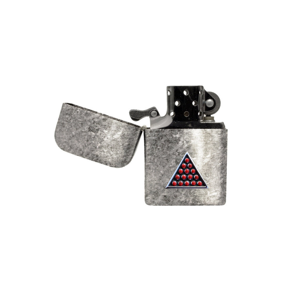 Knight Snooker Antique Chrome Effect Petrol Lighter