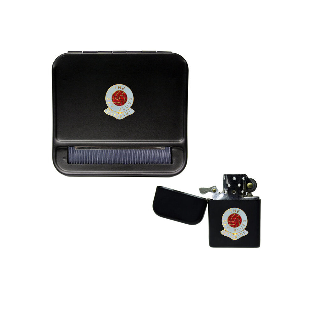 Knight Black Coventry City Football Club Cigarette Rolling Machine And Storproof Petrol Lighter