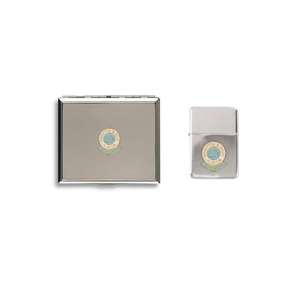 Knight Brighton And Hove Albion Football Club Lighter Cigarette Case Gift Set