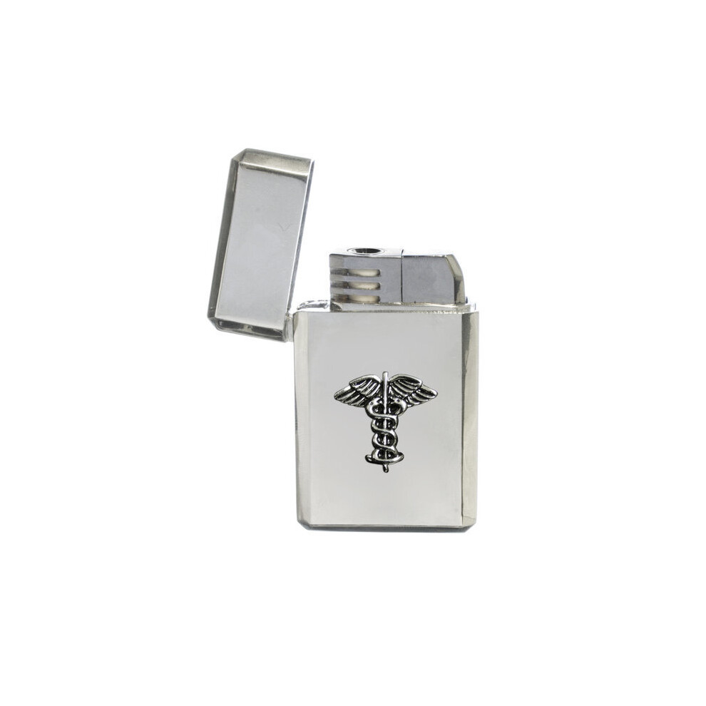 Knight Caduceus Medical Symbol Stormproof Gas Lighter
