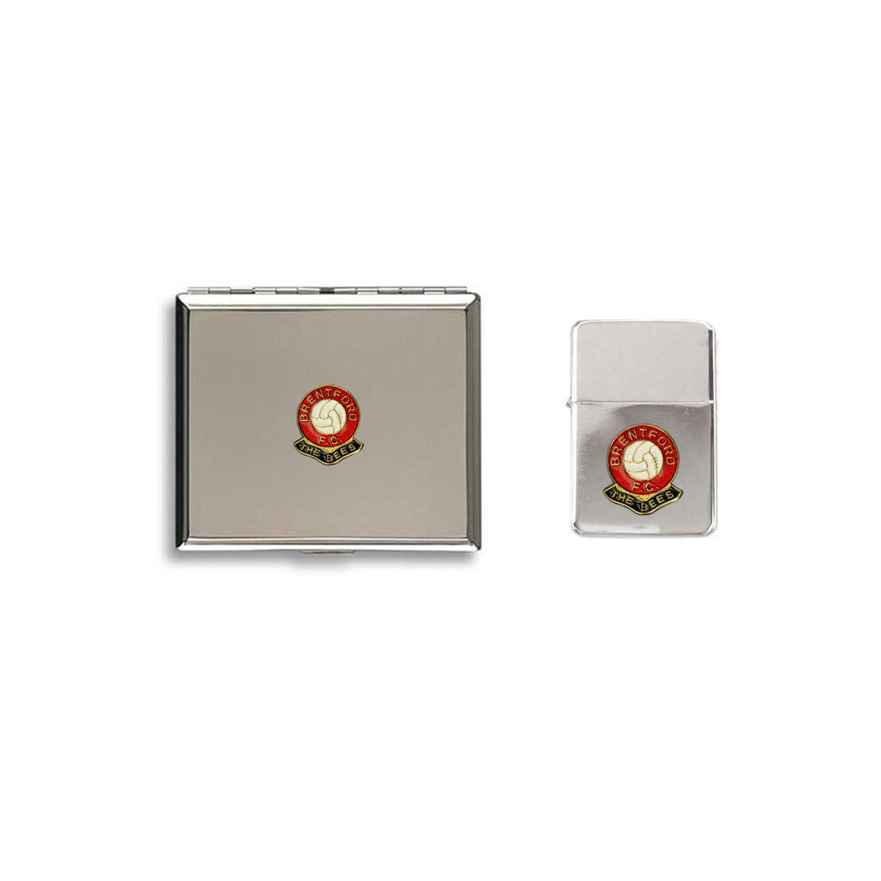 Knight Brentford Football Club Lighter Cigarette Case Gift Set