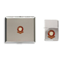 Manchester United football club lighter cigarette case gift set