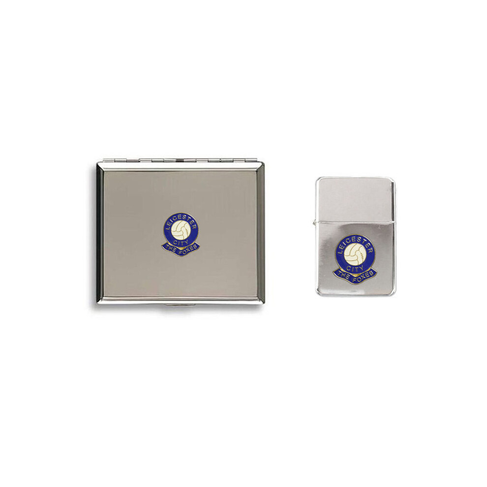 Leicester City football club lighter cigarette case gift set
