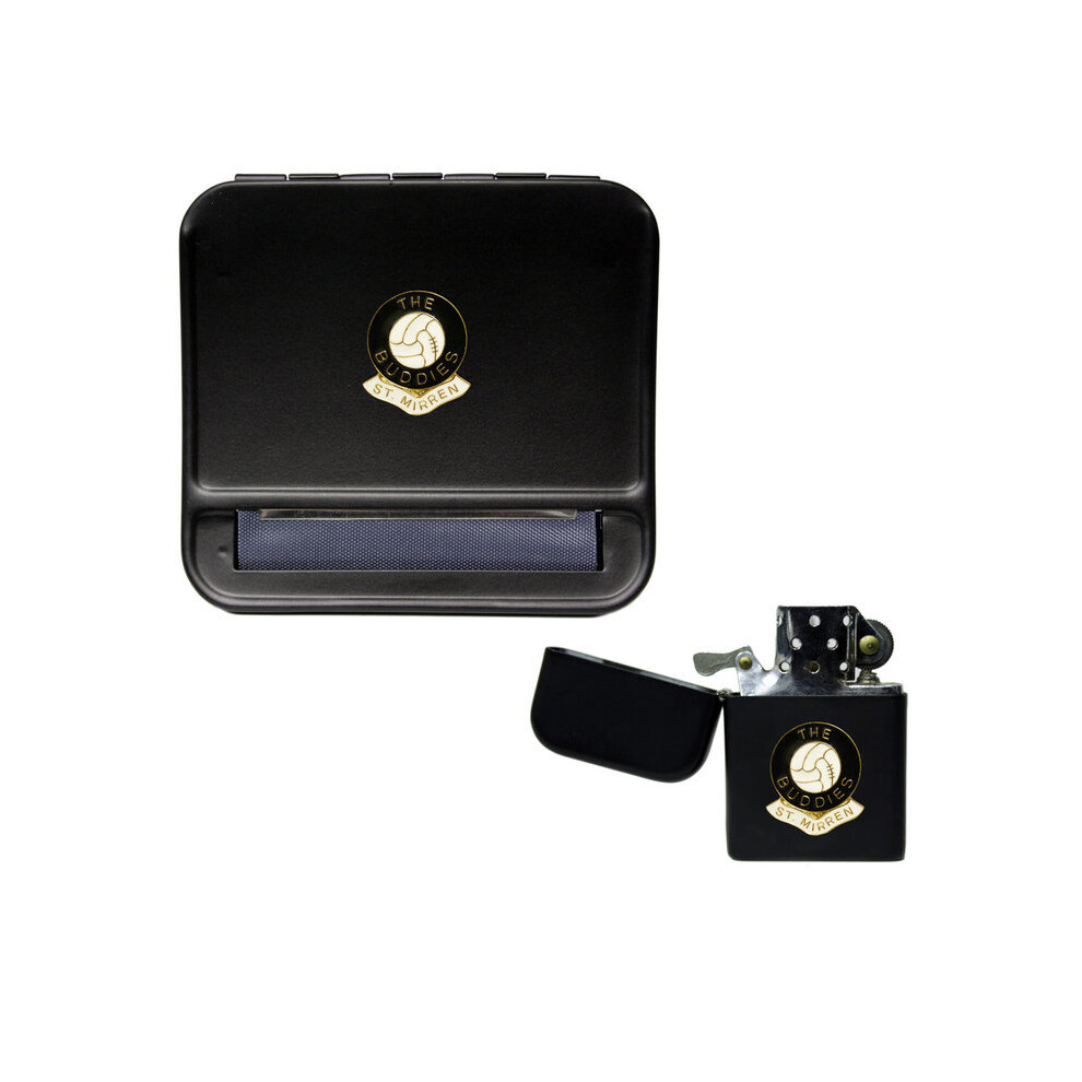 Knight St Mirren Football Club Cigarette Rolling Machine And Storproof Petrol Lighter
