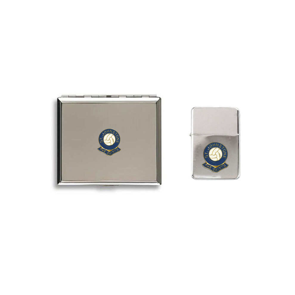 Knight St Johnstone Football Club Lighter Cigarette Case Gift Set