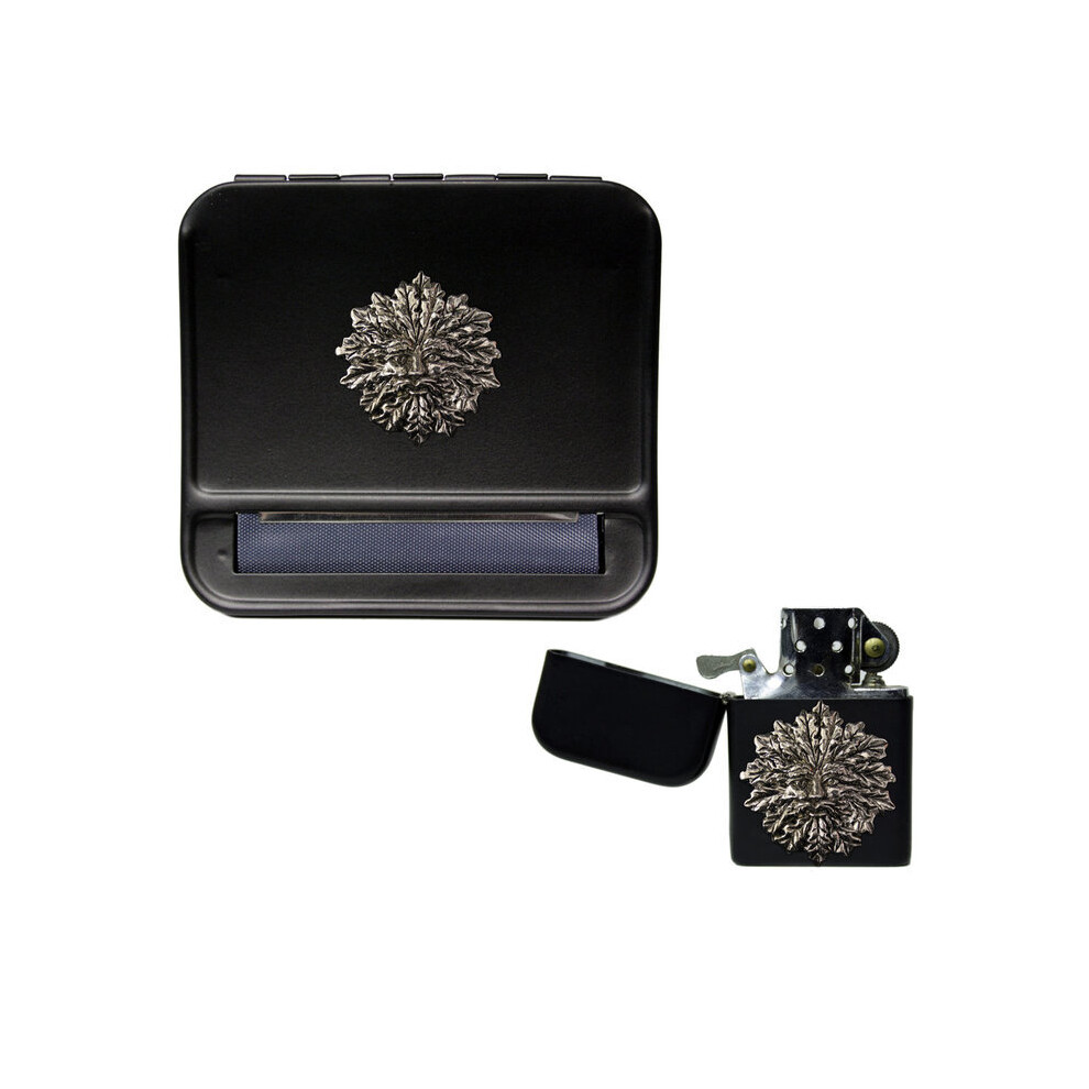 Knight Green Man Cigarette Rolling Machine And Stormproof Petrol Lighter