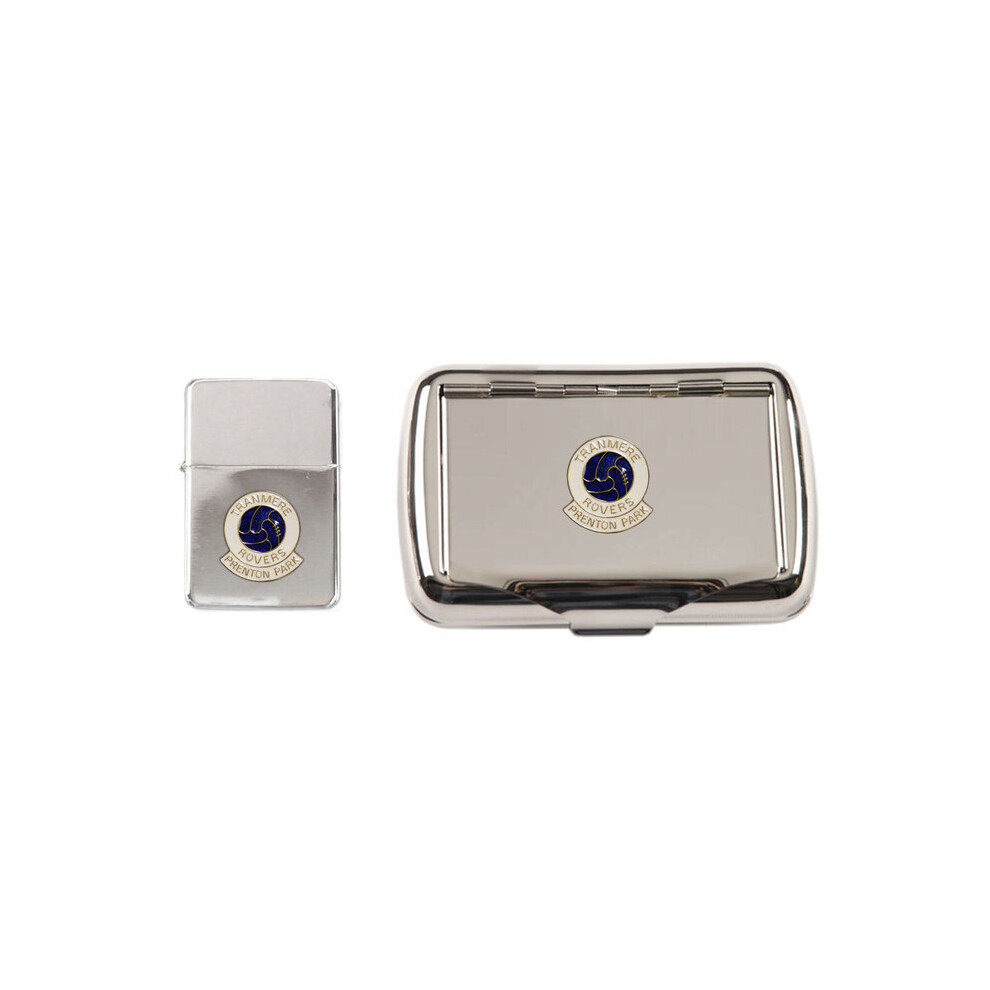 Knight Tranmere Rovers Football Club Polished Chrome Tobacco Tin And Stormproof Petrol Lighter