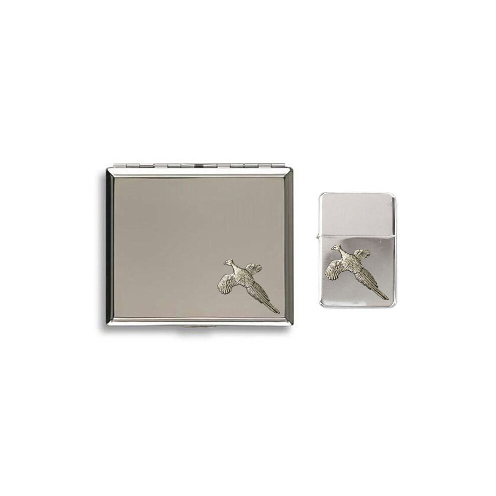 Knight Pheasant Stormproof Petrol Lighter And Cigarette Case